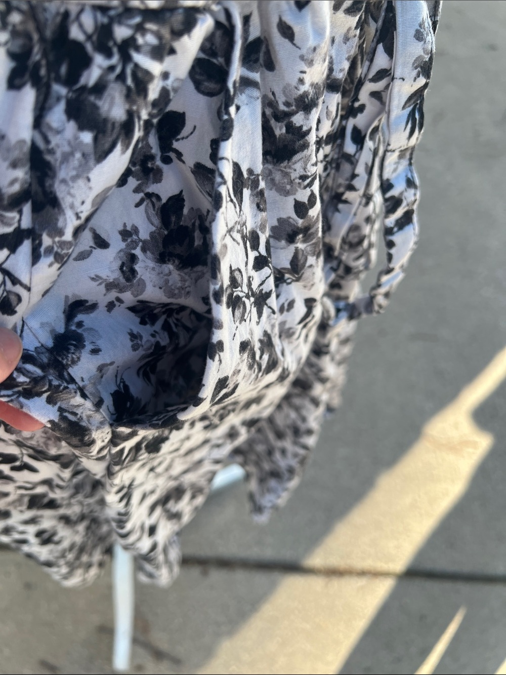 Torrid  Poplin black and white floral Mini Shirtdress sz 10 -Torrid 00 - Picture 9 of 10